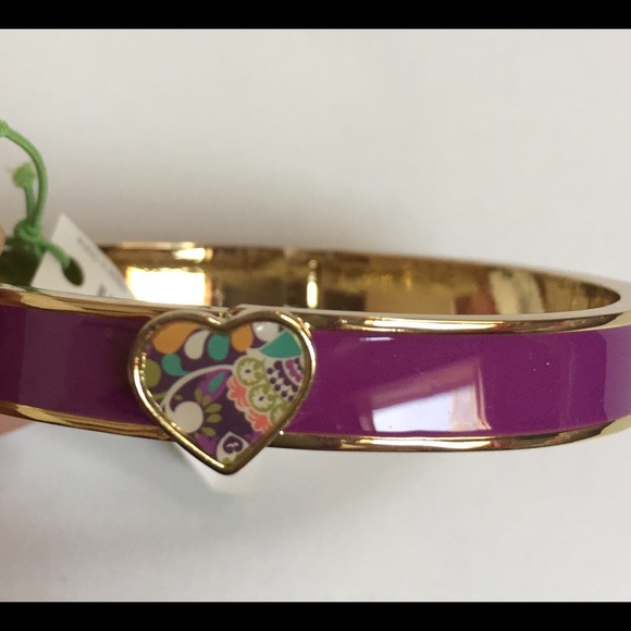 Vera Bradley Jewelry - Vera Bradley Enamel Heart Bangle